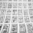 Multiple hand-drawn sketches of mobile user interface designs are spread out in a grid pattern. Each sketch contains various UI elements such as buttons, text boxes, images, and icons.